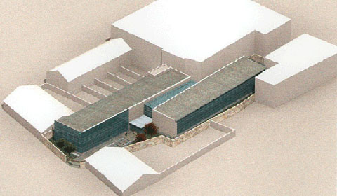 Maqueta del edificio de la Seguridad Social