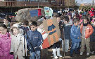 Los niños durante el acto