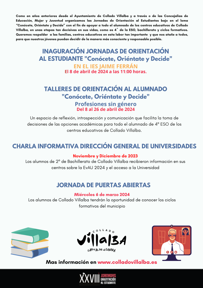 Imagen Servicios municipales - Educación - Programas y Actividades Educativas - Jornadas de Orientación al Estudiante