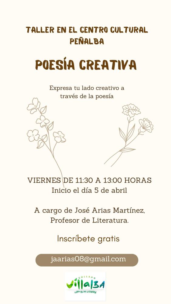 Imagen Taller de Poesía Creativa en el Centro Cultural Peñalba