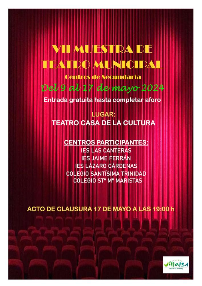 Imagen La Casa de Cultura acoge la VII Muestra de Teatro Municipal de Centros de Educación Secundaria