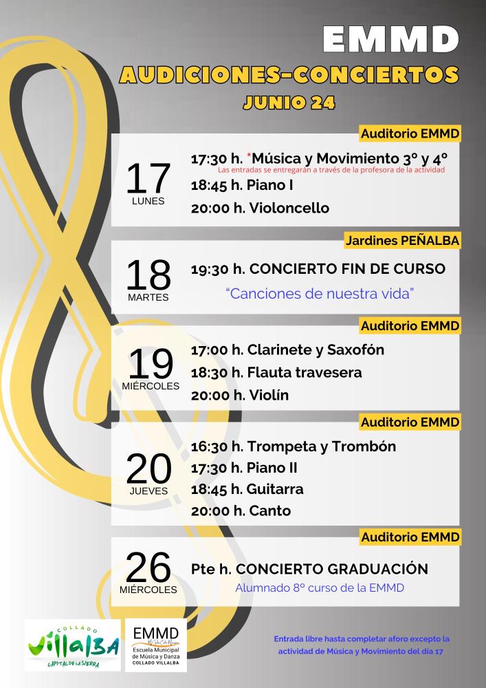 Imagen Los alumnos de la Escuela Municipal de Música y Danza celebran las actuaciones fin de curso
