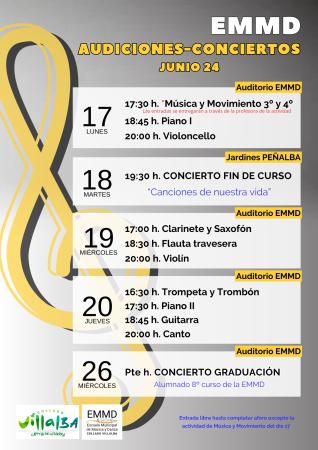 Concierto de fin de curso en la EMMD