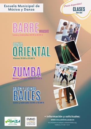 Plazas disponibles en la Escuela Municipal  de Música y Danza