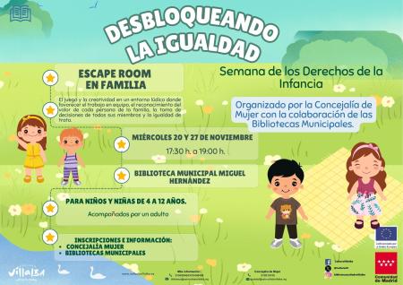 Escape room en familia "DESBLOQUEANDO LA IGUALDAD"
