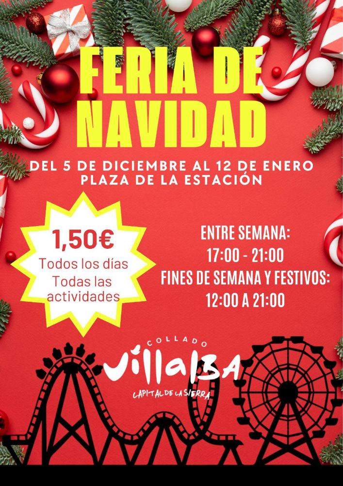 Imagen Collado Villalba estrena una nueva Feria de Atracciones de Navidad en la Plaza de la Estación