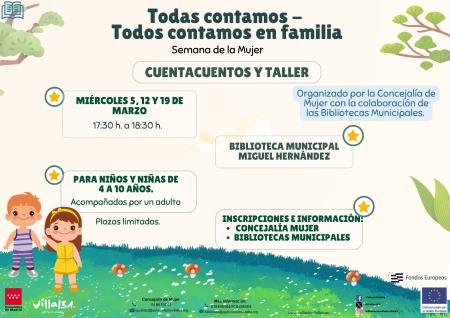 Cuentacuentos y taller "Todas contamos - Todos contamos en familia"