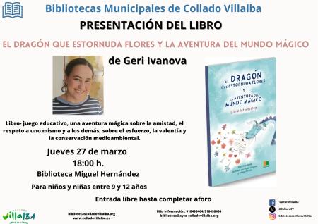 Presentación del libro "El dragón que estornuda flores y la aventura del mundo mágico" a cargo de Geri Ivanova