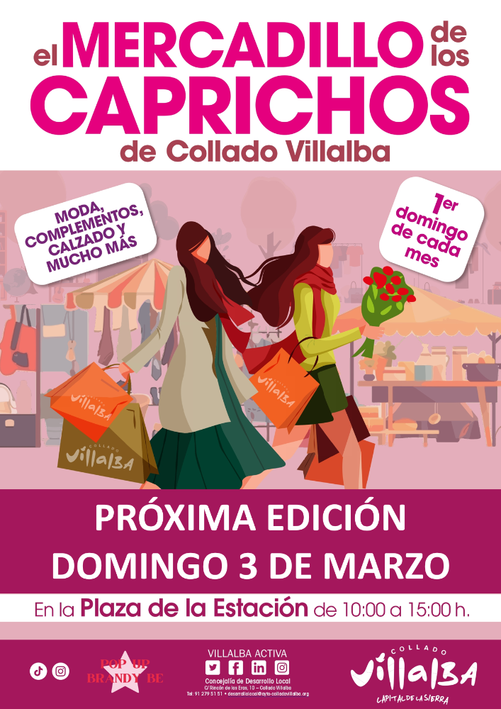 Imagen Este domingo vuelve a la Plaza de la Estación de Collado Villalba una nueva edición del ‘Mercadillo de los Caprichos’