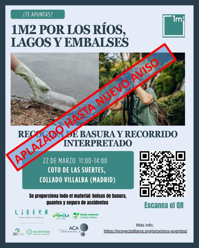 Imagen El Ayuntamiento se une a la campaña “1m2 Por los ríos, lagos y embalses ”APLAZADO HASTA NUEVO AVISOI