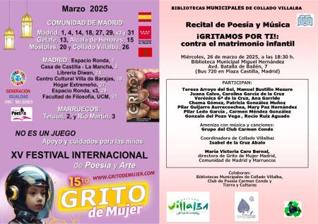 Recital de poesía y música. Grito de mujer 2025