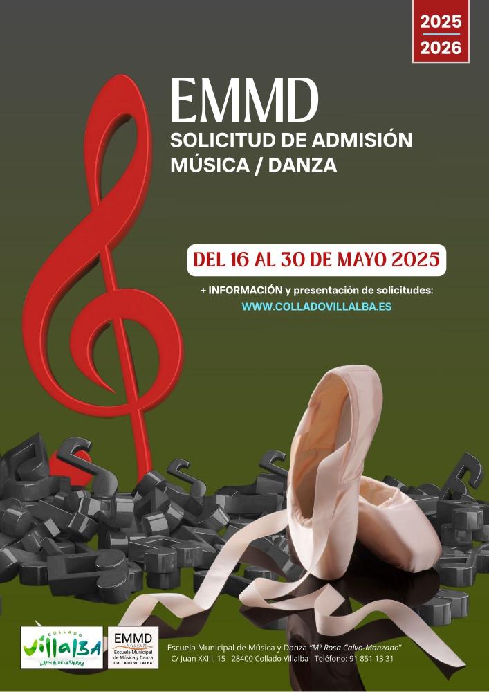 Imagen Admisión música/danza 2025 - 2026
