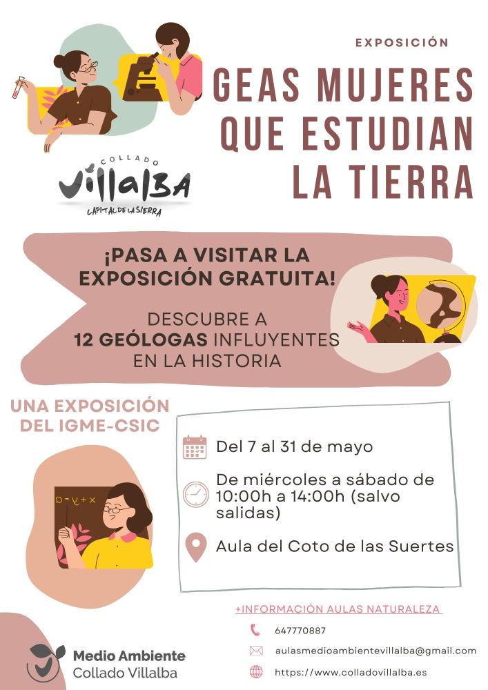 Imagen Exposición “GEAS, mujeres que estudian la Tierra”, en el Aula del Coto de las Suertes.