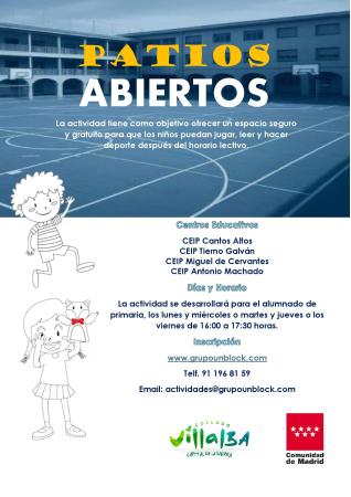 Imagen El Ayuntamiento  pone en marcha el programa ‘Patios Abiertos’ en cuatro colegios de la localidad
