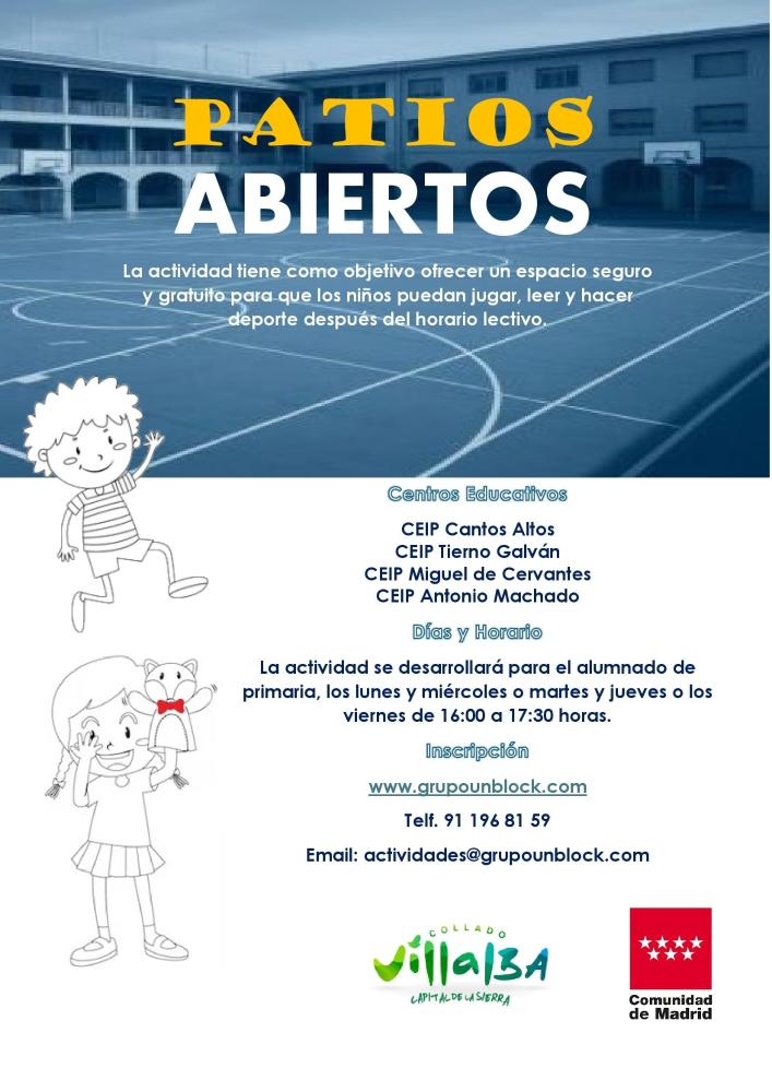 Imagen El Ayuntamiento  pone en marcha el programa ‘Patios Abiertos’ en cuatro colegios de la localidad