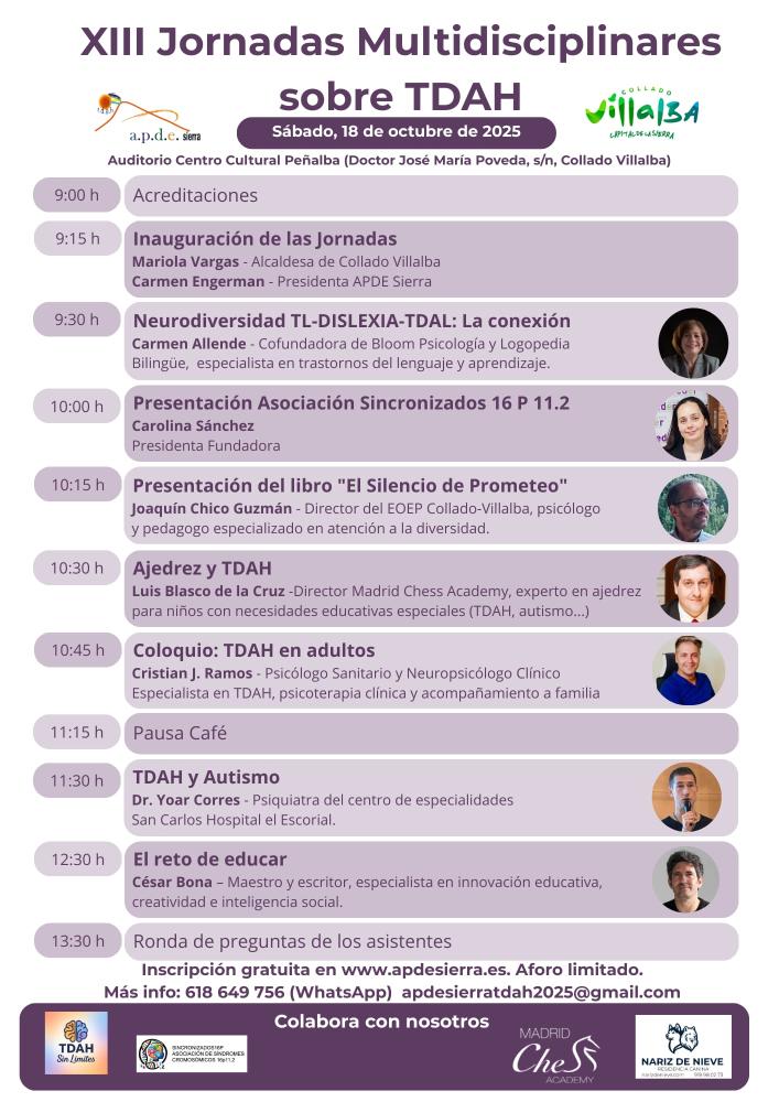 Imagen El Centro Cultural Peñalba acoge el sábado 18 de octubre las XIII Jornadas Multidisciplinares sobre TDAH