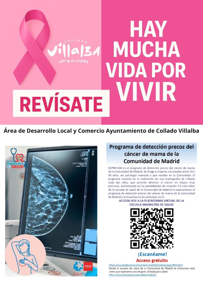 Imagen El Ayuntamiento de Collado Villalba organiza actividades de prevención durante toda la semana con motivo del Día Mundial contra el cáncer de mama