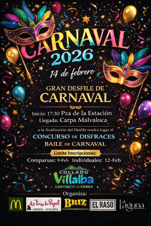 Imagen Abierto el plazo de inscripción para el Concurso de Disfraces de Carnaval 2026