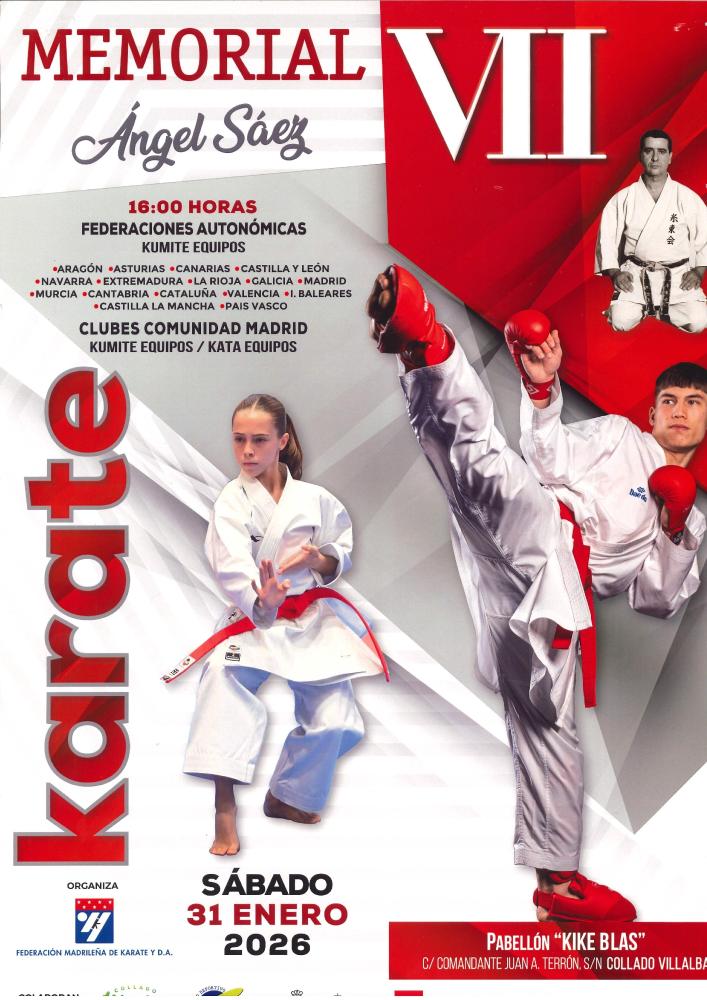 Imagen Collado Villalba celebra este sábado el VII Trofeo de Kárate, Memorial Ángel Sáez