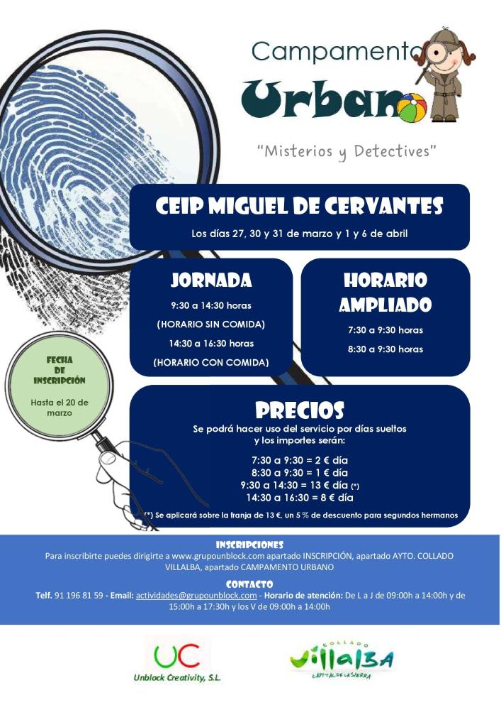 Imagen El colegio Miguel de Cervantes abrirá durante la Semana Santa para...