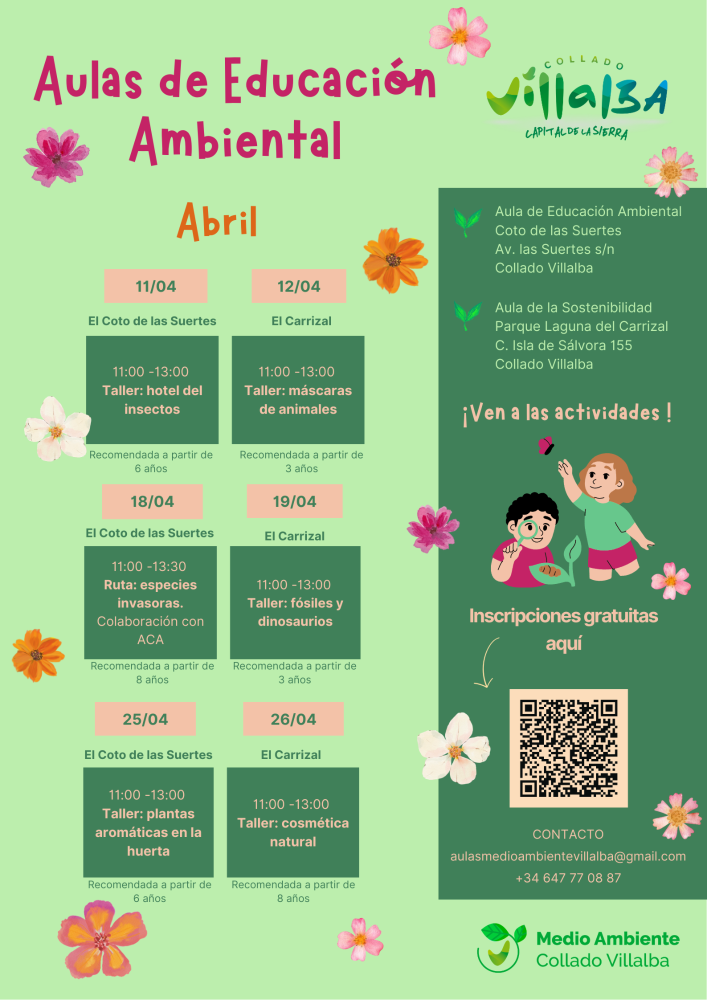 Imagen Actividades del mes de abril en las Aulas de Naturaleza