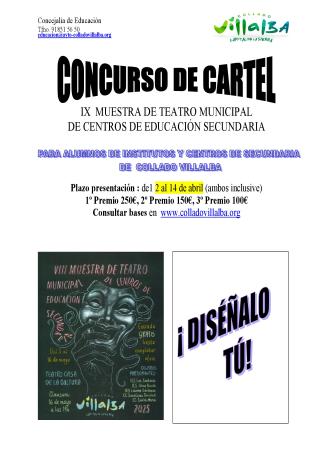 Imagen Concurso del cartel para la IX Muestra de Teatro Municipal  de Centros de Educación Secundaria
