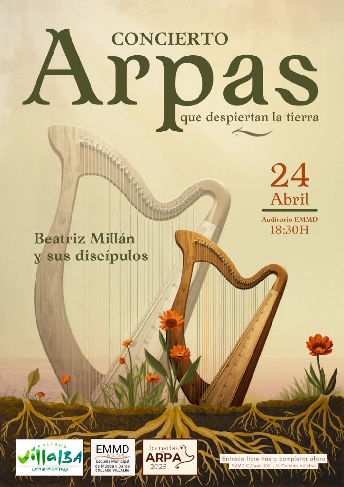 Imagen Concierto de Arpas, este viernes, en el auditorio de la Escuela...