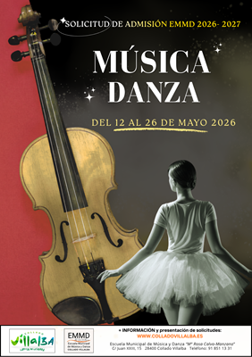 Imagen Admisión música/danza 2026 - 2027