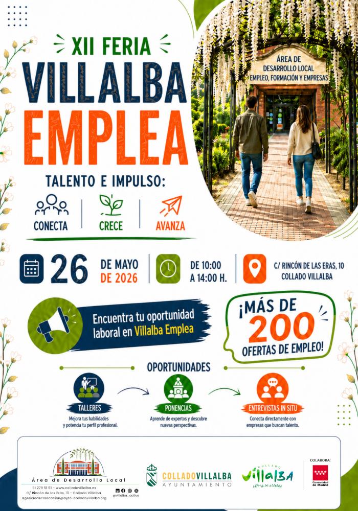 Imagen El Centro de Iniciativas acoge el próximo martes, 26 de mayo, la XII Feria de Empleo de Collado Villalba