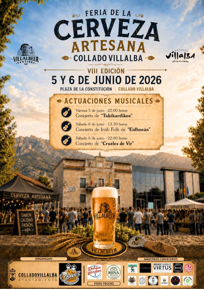 Imagen La Plaza de la Constitución acoge la Feria de la Cerveza Artesana de Collado Villalba, VillalBeer 2026, este fin de semana