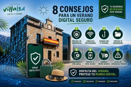 Imagen Collado Villalba impulsa una campaña de ciberseguridad para ayudar a los vecinos a disfrutar de un verano digital seguro