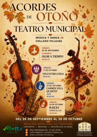 Imagen Collado Villalba presenta la nueva Programación Cultural de Otoño, que arranca el próximo sábado con el espectáculo flamenco ‘Olor a...