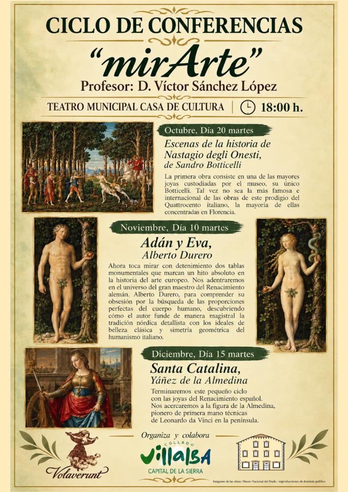 Conferencia del ciclo 'mirArte' el martes 20 de octubre