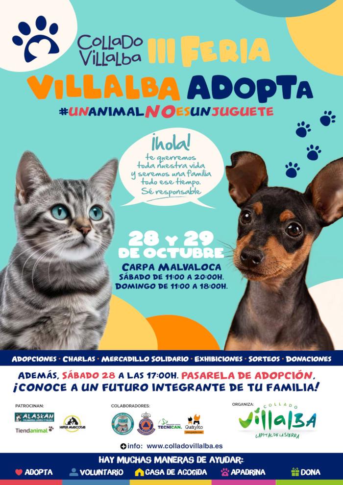 Imagen La III Feria Villalba Adopta se celebra este fin de semana en la Carpa Malvaloca