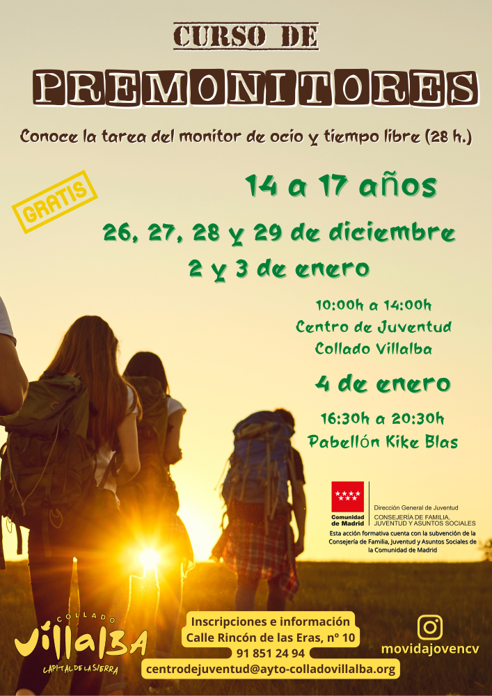 Imagen Abierto el plazo de inscripción en el Curso de premonitor de ocio y tiempo libre que se celebrará en Navidad