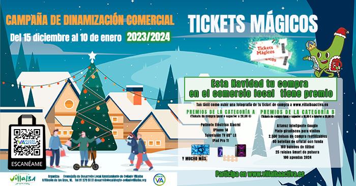 Imagen El Ayuntamiento impulsa la Campaña de promoción y dinamización del comercio local de Collado Villalba ‘Tickets mágicos’