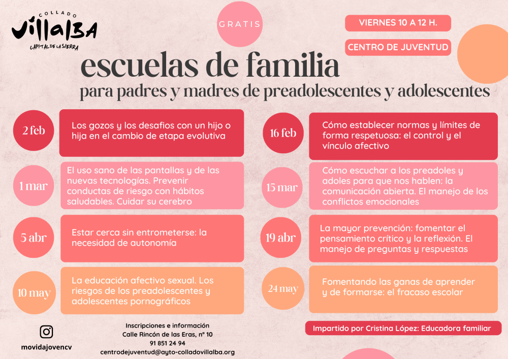 Imagen Escuela de Familia para padres y madres de adolescentes