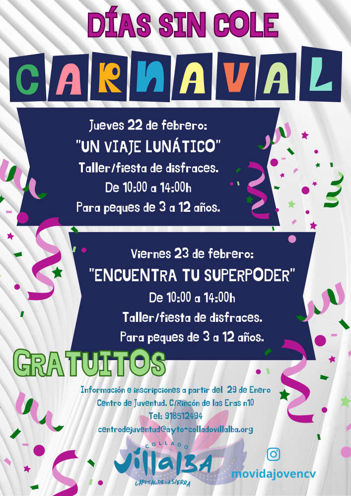 Imagen Actividades y talleres para niños en el Centro de Juventud los días 22 y 23 de febrero