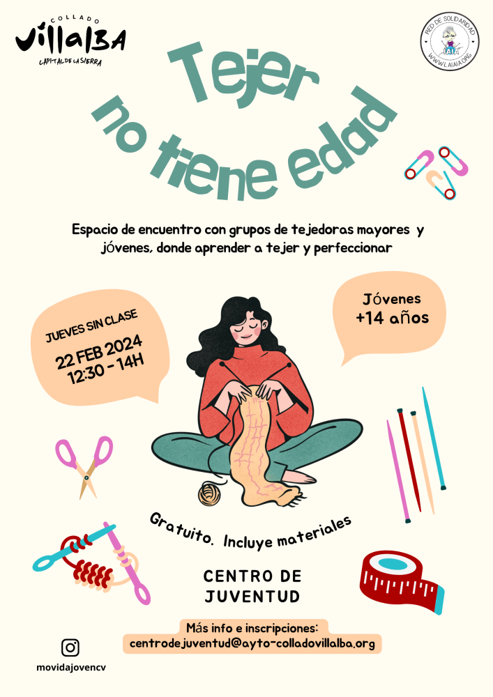 Imagen Aprende a tejer en el encuentro 'Tejer no tiene edad' el 22 de febrero